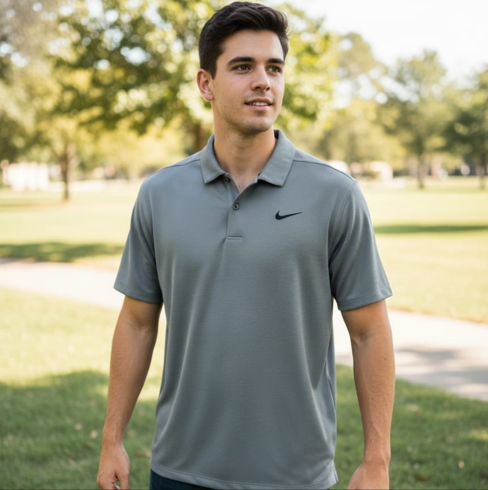 Nike Men's Charcoal Polo Shirt